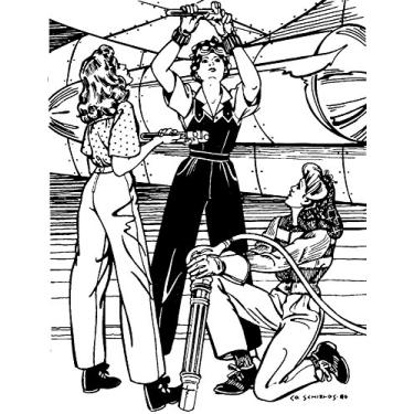 Imagem de FolkWear Rosie The Riveter #240 Camisa De Acampamento Calças Macacão Anos 1940 Segunda Guerra Mundial Padrão Costura E Suéter Tricô Gorro Crochê (Apenas Padrão) Folkwear240