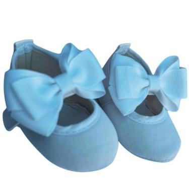 Imagem de Sapatinho Bebê com laço Batizado Papilloo, Branco, 14