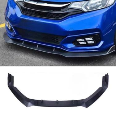 Imagem de For Fit 2018-2020 Car Front Bumper Lip Splitter Difusor Spoiler Body Kit Gloss Black Bumper Lip Modification Part (preto fosco)