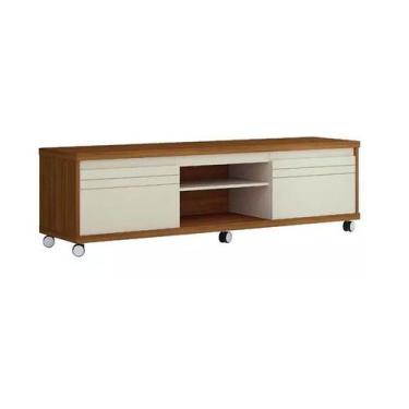 Imagem de Rack TV Até 72 Polegadas Rodízios 2 Portas E 2 Nichos Mirage 1.80 - LO