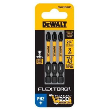 Imagem de Kit Bits de Impacto Ph2 Flextorq 5,7cm Dewalt DWAF2PH2IR3