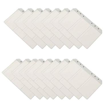 Imagem de Caixa de armazenamento de 6 compartimentos de plástico com 15 peças translúcidas e 6 furos, organizador de refil para notebook, bolsa de armazenamento, Clear, Personal Size