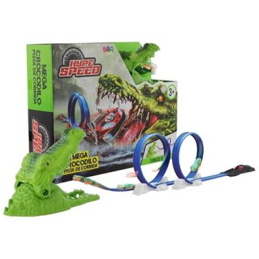 Imagem de Pista de corrida infantil mega crocodilo abre boca bbr toys