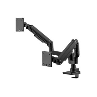 Imagem de Monoprice Suporte de mesa de mola a gás para monitor duplo resistente - telas Ultrawide de até 89 cm/20 kg, placa VESA destacável 100 x 100/75 x 75, instalação na parte superior