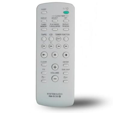 Imagem de Controle remoto de substituição RM-SC50 compatível com sistema de componentes micro Hi-Fi Sony MHC-RG295 HCD-RG295 MHC-GX470 HCD-GX470 MHC-GX570 HCD-GX570