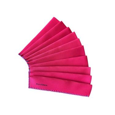 Imagem de Koverz Mangas para picolé Kooleez, capa isolada de neoprene para freezer, picolé, para crianças, lavável e reutilizável, pacote com 10, vermelho