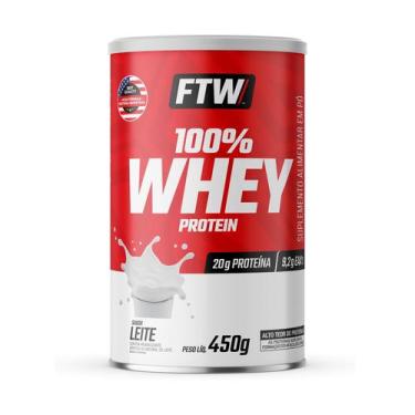 Imagem de 100 Whey Protein lata 450g FTW,  LEITE