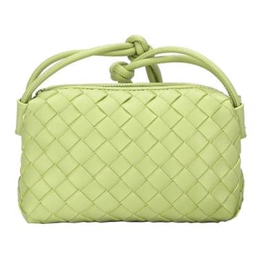 Imagem de VESTURINA Bolsa tiracolo feminina de couro, bolsa clutch casual com fecho de zíper, bolsa de ombro de praia de verão, Verde fruta, Bolsa tiracolo de tecido para mulheres