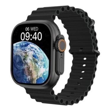 Imagem de Relogio Smartwatch Inteligente Ultra 8 Preto Para Samsung iPhone Watch
