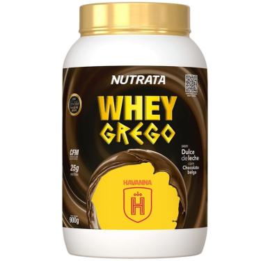 Imagem de WHEY GREGO HAVANNA SABOR DOCE DE LEITE COM CHOCOLATE BELGA 900GR