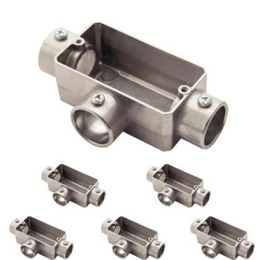 Imagem de 6 Condulete Tipo T 3/4 S/rosca S/placa em Alumínio Sieg