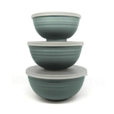 Imagem de Conjunto 3 Bowls De Bambu E Pp Com Tampa - Ad Importação