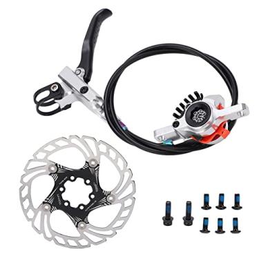 Imagem de MEIJUN Bicicleta Kit Freio A Disco Bicicleta Conversão De Freio A Disco Conjunto para Estrada Bicicletas Montanha Freios A Disco Hidráulico Liga De Alumínio com Dissipação De (Prata)