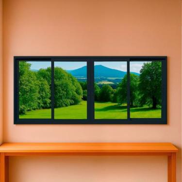 Imagem de Janela Correr 4 Folhas Vidro 2,00x1,00m Vidro Temperado 6mm Fábrica do