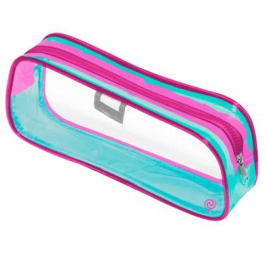 Imagem de Estojo PVC Transparente 1 Zíper Pink Tutti Frutti, BRW