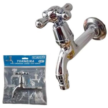 Imagem de Torneira Longa Pvc Cromada ½ Polegada Pias Tanques Lavanderias - START