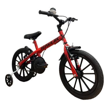 Imagem de Bicicleta Bike Infantil Aro 16 Ravok Com Rodinhas 3 A 7 Anos Vermelho
