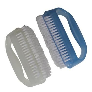 Imagem de Conjunto de Esfoliante de Unha Coralpearl com Removedor de cutículas para limpeza profunda Pequena Ferramenta de Limpeza de Esfoliante para Homens e Mulheres Jardineiro, Mecânico, Pia de Cozinha, Banheira de Banheiro, Lavagem, Chuveiro, Pack of 2, 3.7"Lx1.6"WX2.3"H