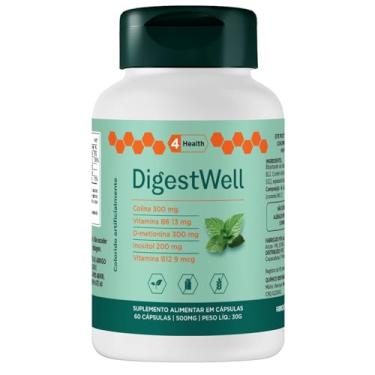 Imagem de DigestWell (Suporte Digestivo) – Colina, Inositol, D-Metionina, Vitaminas B6, B12 | 60 Capsulas - 4 Health