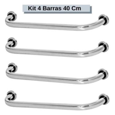Imagem de Combo 4 Barra De Apoio 40 Cm Auxilio Para Idoso Universo - Universo Im