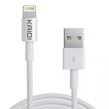 Imagem de Cabo de Dados Carga Rápida Usb x Lightning 1 Metro Kaidi KD-25A Branco
