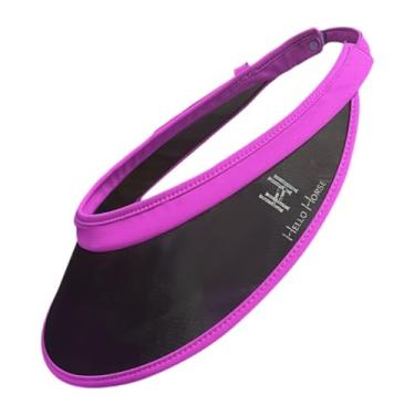 Imagem de MotiveTech Viseira de para Equitação, Conforto, Adultos, Versátil, para Esportes Equestres, Chapéu Ajustável para Construção, Ciclismo, Malha Vermelha Dragonfruit