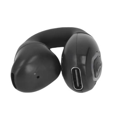 Imagem de Fockety Fones de ouvido sem fio, fones de ouvido com cancelamento de ruído com drivers de 10 mm, estéreo com graves, fones de ouvido Bluetooth 5.4 à prova d'água IP5 (Preto)
