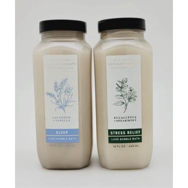 Imagem de Bubble Bath Bath & Body Works Aromaterapy, pacote de 450 ml e 2 peças