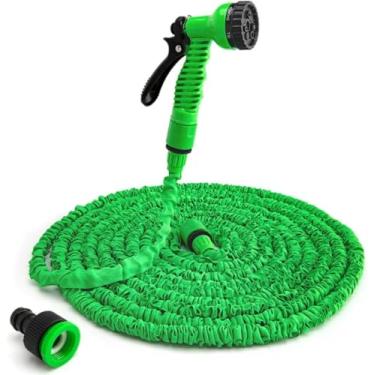 Imagem de Mangueira Mágica de Jardim Expansível 15 Metros, Resistente e Compacta na Cor Verde