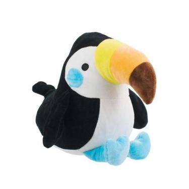 Imagem de Pássaro Tucano Bico Colorido 26cm Pelúcia - Fofy Toys