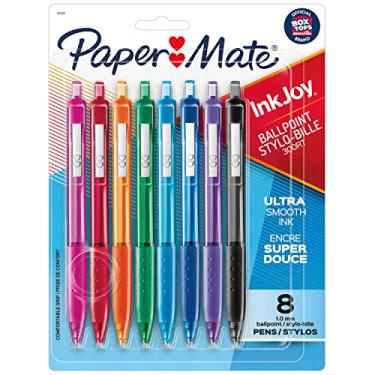 Imagem de Paper Mate Canetas esferográficas retráteis InkJoy 300RT, ponta média (1,0 mm), sortidas, 8 unidades