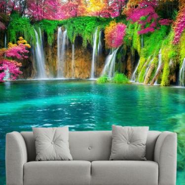 Imagem de Papel de Parede Paisagem Cachoeira Natureza Sala Adesivo - 038pcm - Al