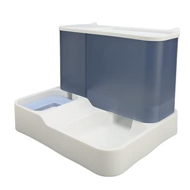 Imagem de Pssopp Separação Molhada e Seco Alimentador Automático de Gatos Clear Capacidade de Grande Capacidade 2 Em 1 Alimentador de Alimentos para Animais de Estimação e Dispensador de água para Cães de