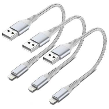 Imagem de Cabo Lightning PEAKLIFT, 6 polegadas, curto, 0,5 pés, pacote com 3 uni