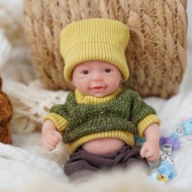 Imagem de Brastoy Bebê Reborn Boneca Menino de Silicone Sólido Olhos Castanhos 15cm Original