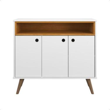 Imagem de Aparador Buffet Paris Cantinho do Café Com 3 Portas e Nicho - Moveis F