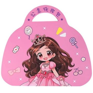 Imagem de Kit Infantil Maleta Maquiagem Atóxica Princesa Rosa com Paleta de Core