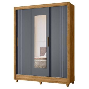 Imagem de Guarda Roupa Casal 3P Espelho 164 cm Bolivia Moval