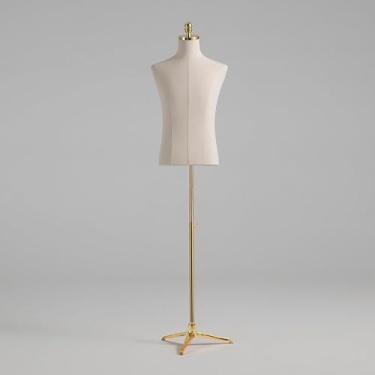 Imagem de Forma De Vestido Manequim Torso Masculino Com Braços E Altura Ajustável Manequim Brack Base De Metal Triangular Manequim Torso Costura Manequim Masculino Para Exibição De Loja, Silver Triangle C