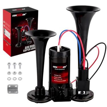 Imagem de Buzina de ar para caminhões, buzina de trem super alta de 150 dB, com compressor de ar multifuncional de 12 V, buzina de carro, ajuste universal para qualquer SUV de 12 V, caminhões, caminhões