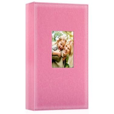 Imagem de Álbum de fotos Ywlake 10x15cm 300 bolsos de couro rosa