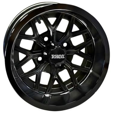 Imagem de Red Hawk Carrinhos de golfe TIR-RX283-B preto brilhante para rodas, 30,5 x 17,7 cm ET-25