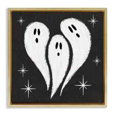 Imagem de Stupell Industries Arte de parede Wee Bit Wicked Ghosts Gold Floater Canvas Floater, design por Veronique Charron, 25 x 25