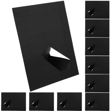 Imagem de Cabilock 10 porta-retrato de papel, moldura preta de 17 cm para decoração de casa, exibição de mesa para fotos, desenhos ou obras de arte