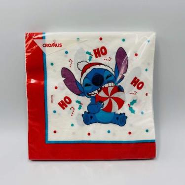 Imagem de Guardanapo de Papel com Stitch Natalino 33x33cm (20 unidades)  Cromus