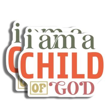 Imagem de Adesivo I Am A Child of God - Adesivo com citação inspiradora - Afirmação Cristã - Adesivo de Fé - Decalque Religioso - Adesivo Motivacional - Adesivo de Vinil de 12,7 cm - Design Durável para AAS1179