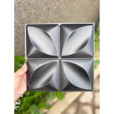 Imagem de Kit 50,100 Placas PVC 3D Com Dupla Face Revestimento Para Sala Quarto Cozinha 25x25cm (50,PÉTALA PRETA)