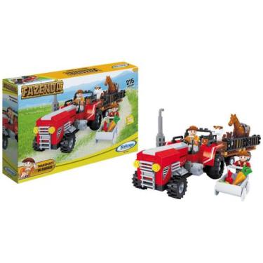 Imagem de Bloco de Montar 215 Peças Fazenda - Transporte de Animais Xalingo