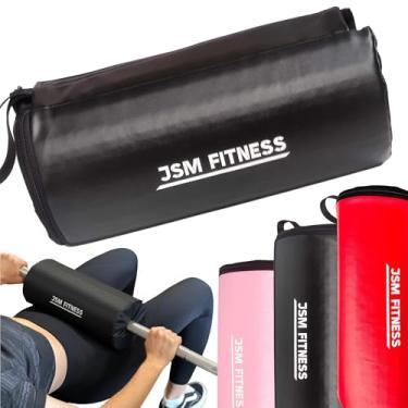 Imagem de JSM FITNESS Almofada de barra de impulso de quadril - almofada extra grossa para exercícios de glúteos, almofada de barra para pontes de glúteos, supino, treino, acessório de academia para mulheres e