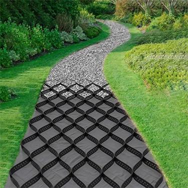 Imagem de Grelha de chão de cascalho de jardim para passarela, caminhos de pátio de 2" de profundidade, sistema de pavimentador de grade de enchimento de chão para entrada de automóvel/espaços de estacionamento